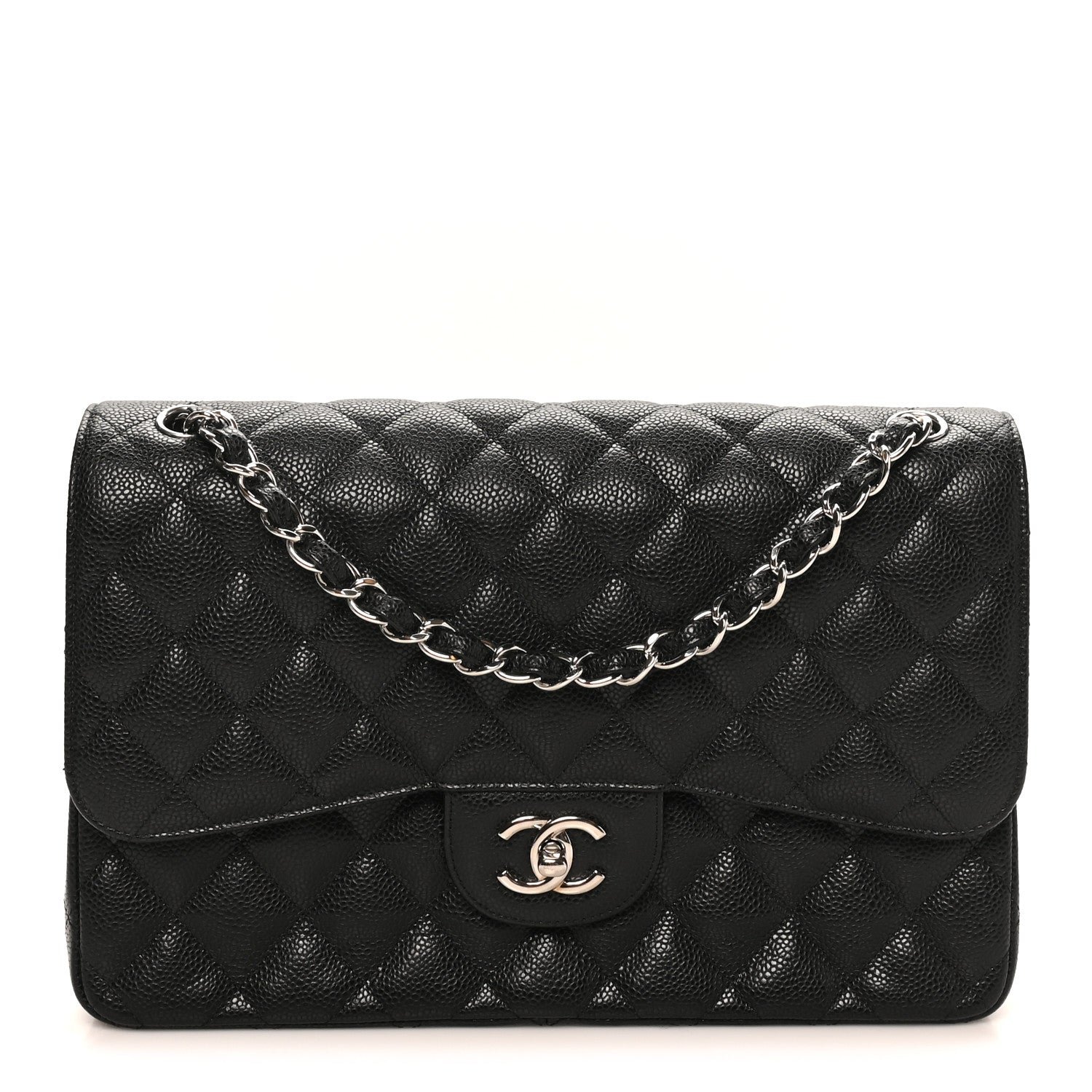 Chanel Caviar Quilted Jumbo Double Flap Black
