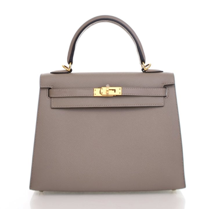 Hermes Gris Asphalt Epsom Kelly Sellier 25