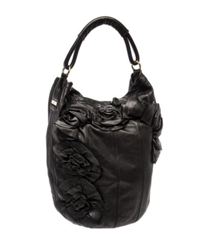 Valentino Leather Rose Rouche