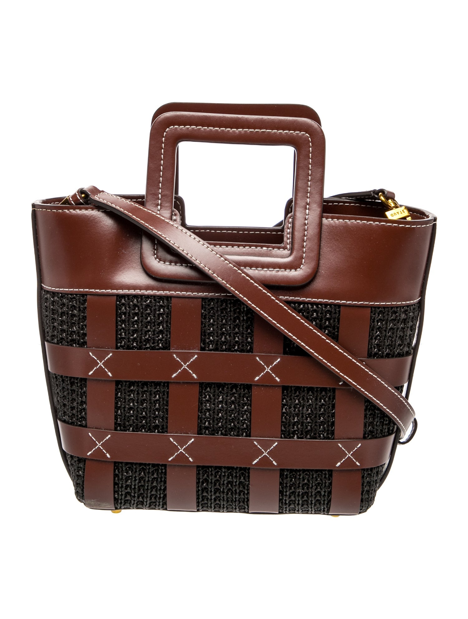 Staud Leather Top Handle Bag