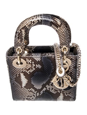 Snakeskin Lady Dior Mini