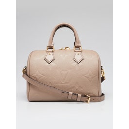 Louis Vuitton Louis Vuitton Turtledove Monogram Empreinte Leather Speedy 25 NM Bandouliere Bag