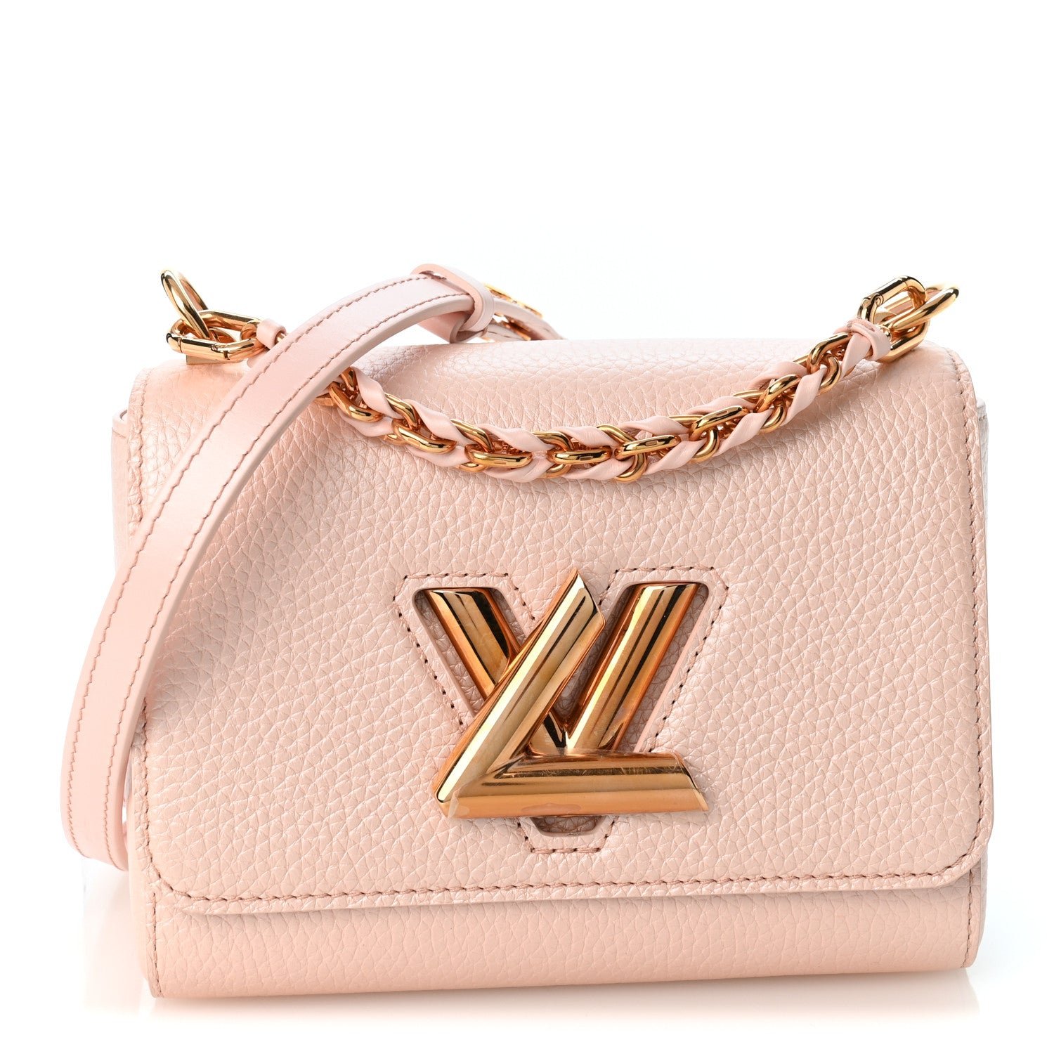 Louis Vuitton Iridescent Grained Calfskin Summer Splash Twist PM Pink