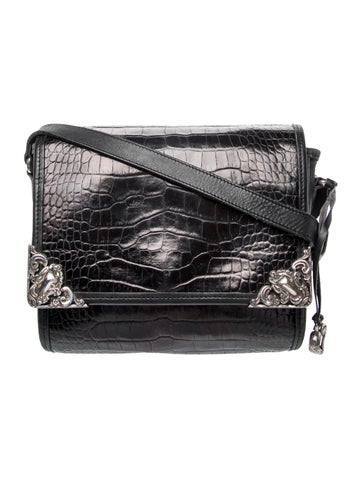 Embossed Leather Crossbody Bag