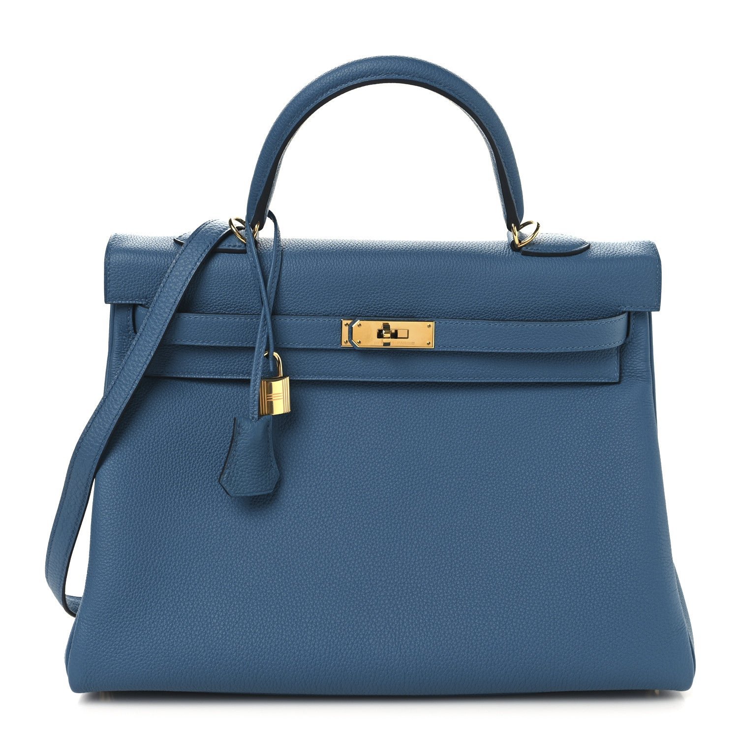Hermes Togo Kelly Retourne 35 Bleu Izmir