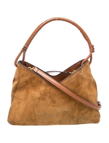 Suede Top Handle Bag