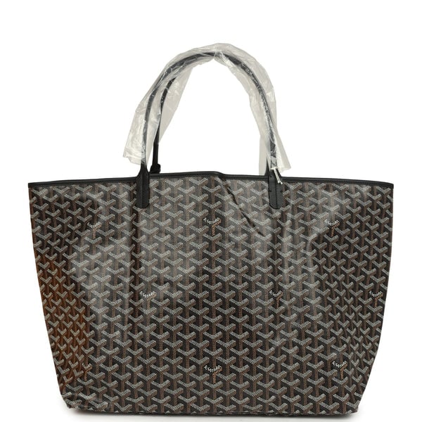 Goyard Goyard Goyardine Black Saint Louis GM Tote Bag Palladium Hardware