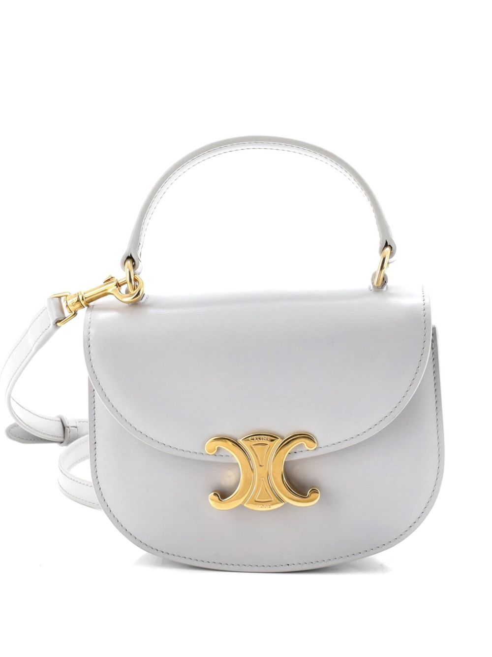 Triomphe Besace Clea Top Handle Flap Bag Leather Mini satchel