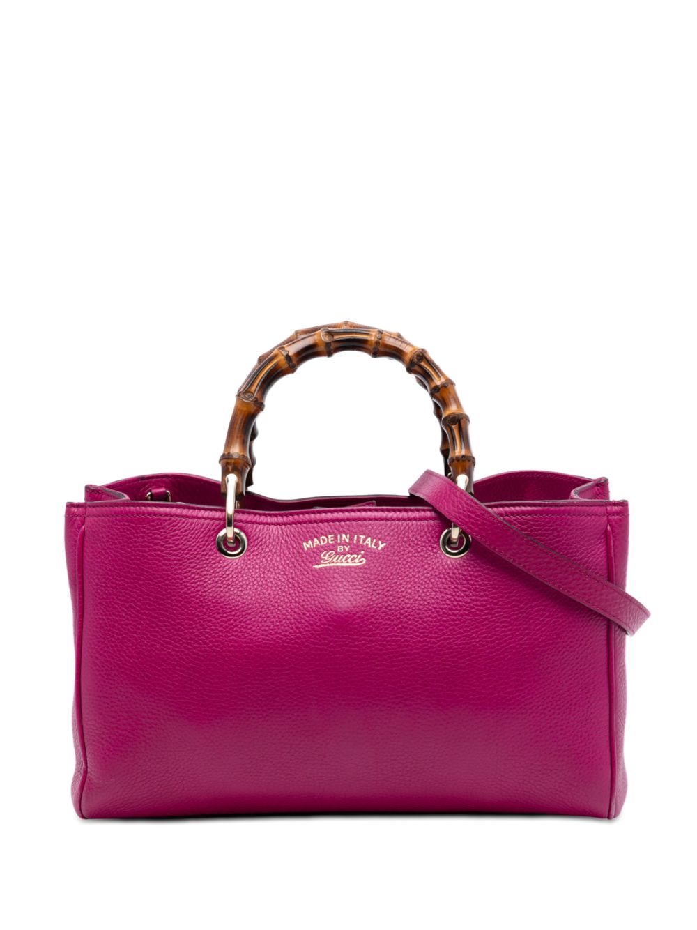 2016-2025 Medium Calfskin Bamboo Shopper satchel
