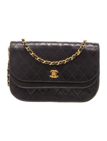Quilted CC Double Flap Bag