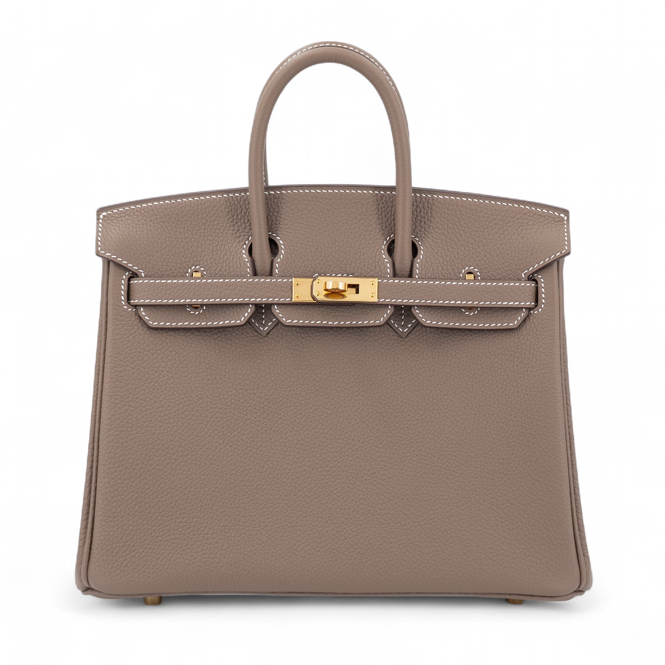 Hermes Brand New ( Rank N ) HERMÈS Birkin 25 Etoupe (18) Togo Gold hardware K (2025)