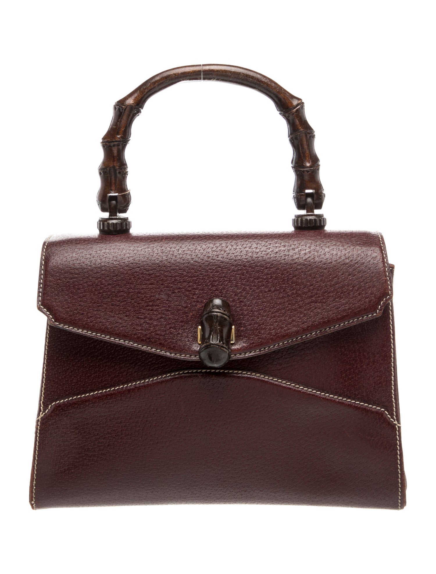 Bamboo Top Handle Bag Vintage