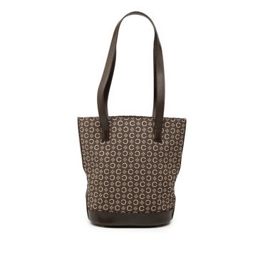Calf Leather C Macadam Canvas Bucket Bag