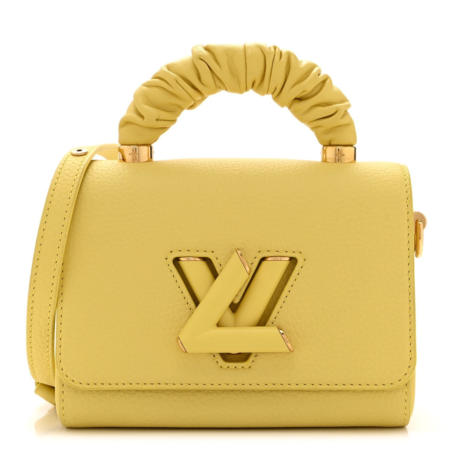 Louis Vuitton Louis Vuitton Taurillon Smooth Calfskin Scrunchie Twist One Handle PM Yellow