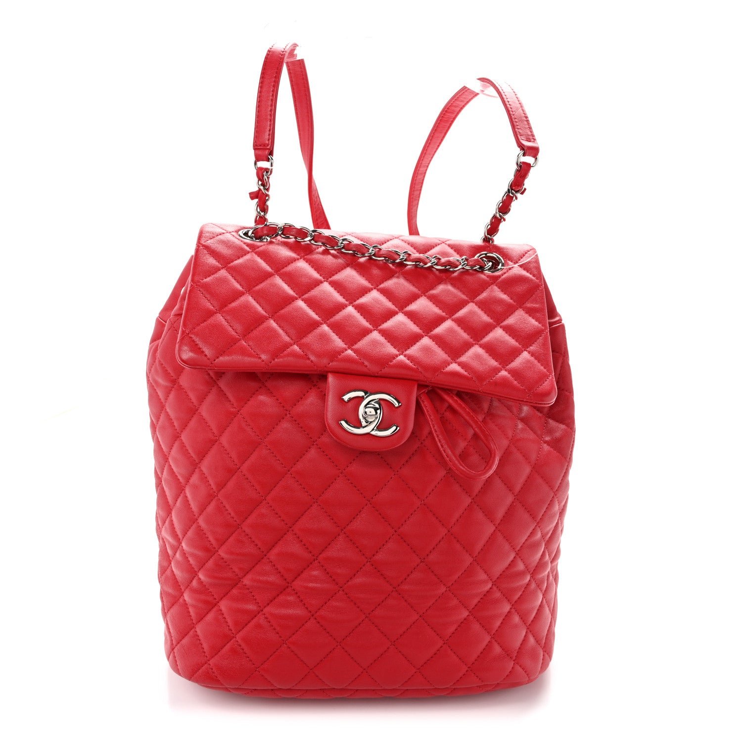 Chanel Lambskin Quilted Large Urban Spirit Backpack Red