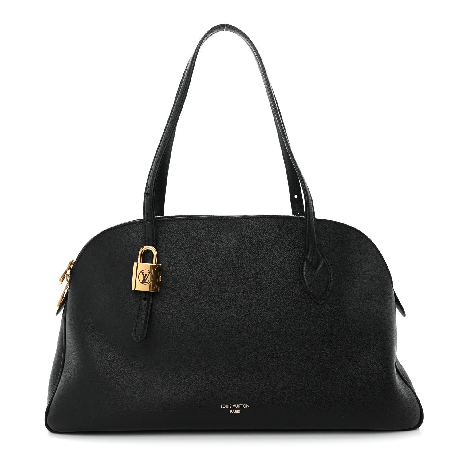 Louis Vuitton Grained Calfskin Low Key Duffle Tote Black