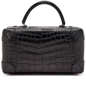 Hermes Black Matte Crocodile Maxibox 29 Palladium Hardware, 2014