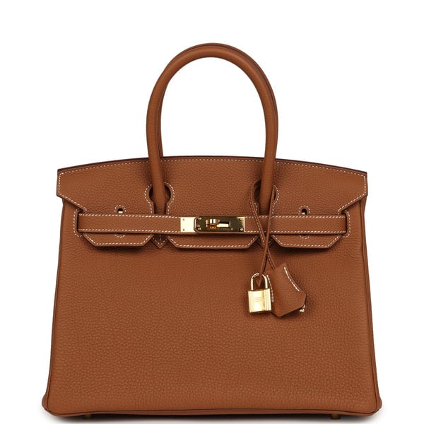 Pre-owned Hermes Birkin 30 Gold Togo Gold Hardware