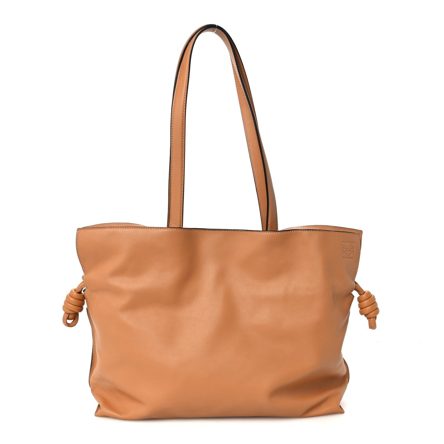 Loewe Calfskin Large Flamenco Knot Bag Warm Desert