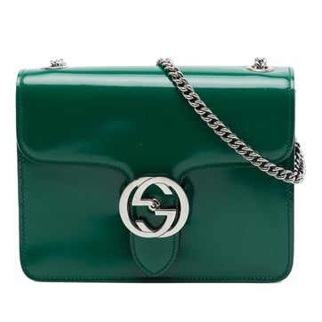 Small Patent Interlocking G Crossbody