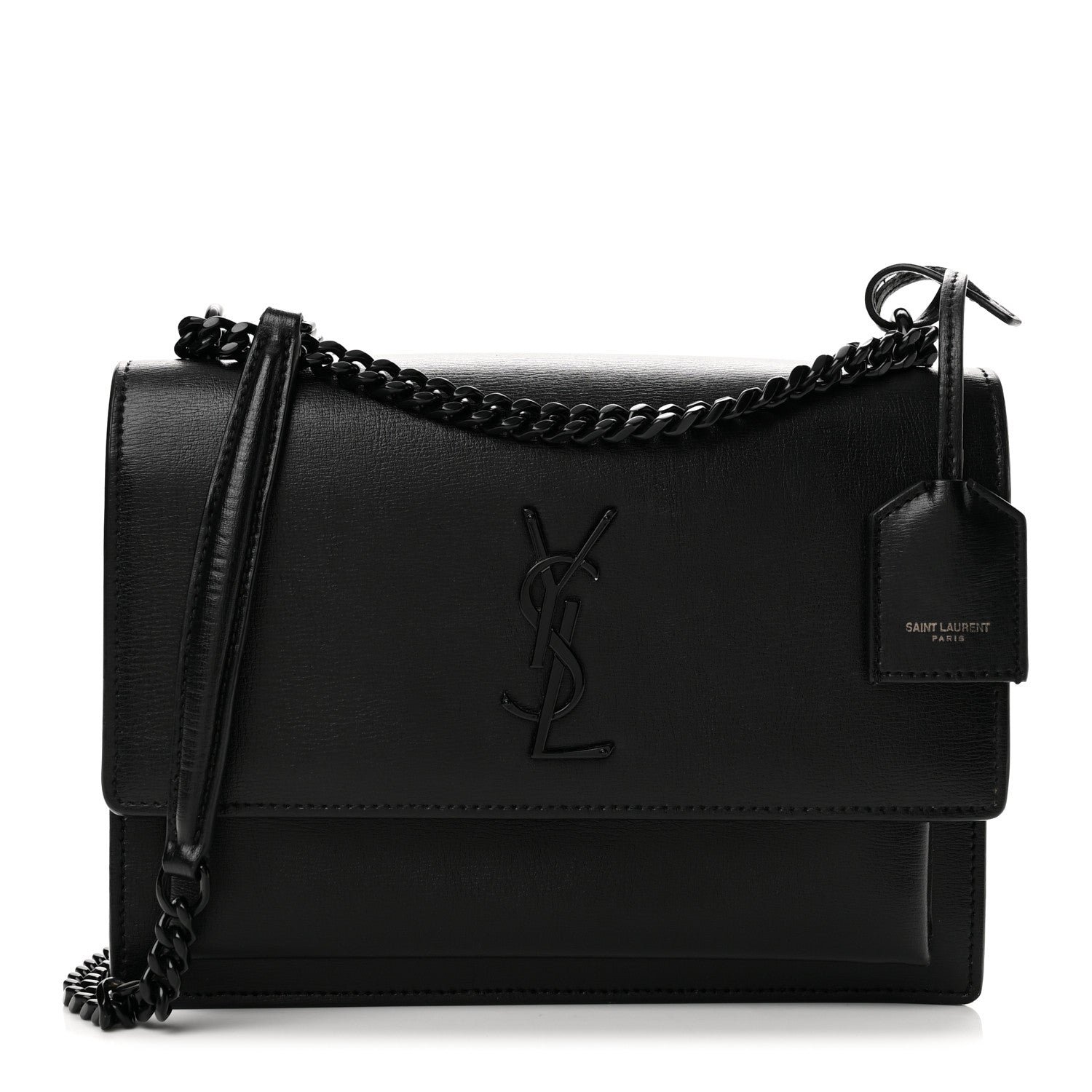 Saint Laurent Calfskin Medium Monogram Monochrome Sunset Black