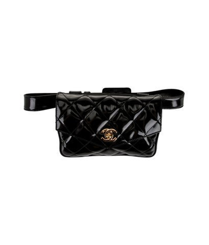 Chanel Patent Quilted Belt Bag