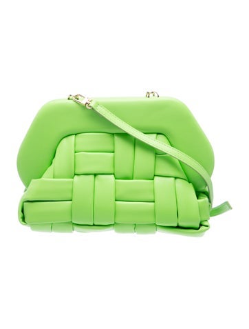 Themoire Leather Clutch