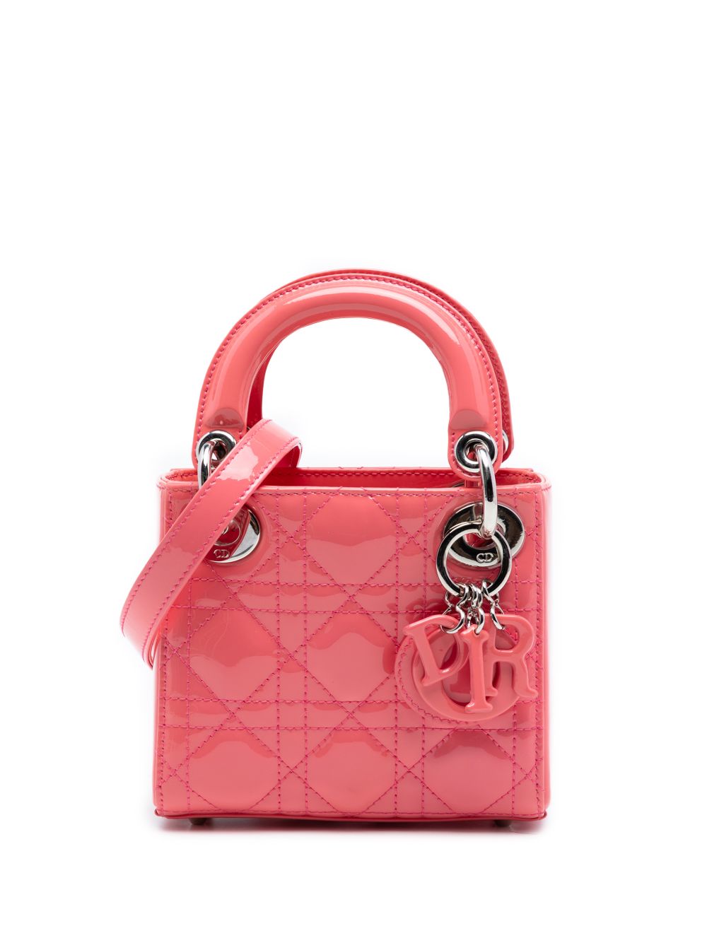 Dior 2016 Micro Patent Cannage Lady Dior satchel