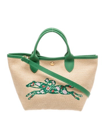 Longchamp Raffia Top Handle Bag