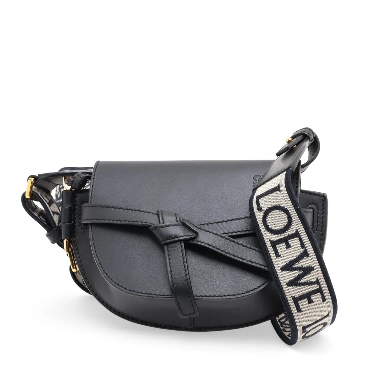 Loewe Gate Dual Mini Leather Shoulder bag Black