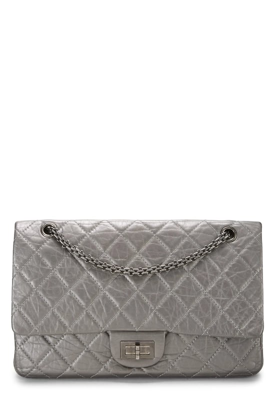 Silver Quilted Calfskin 2.55 Reissue Flap 227