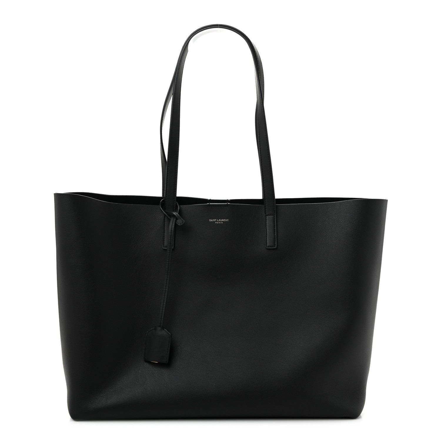 Saint Laurent Calfskin Large Shopping Tote Black