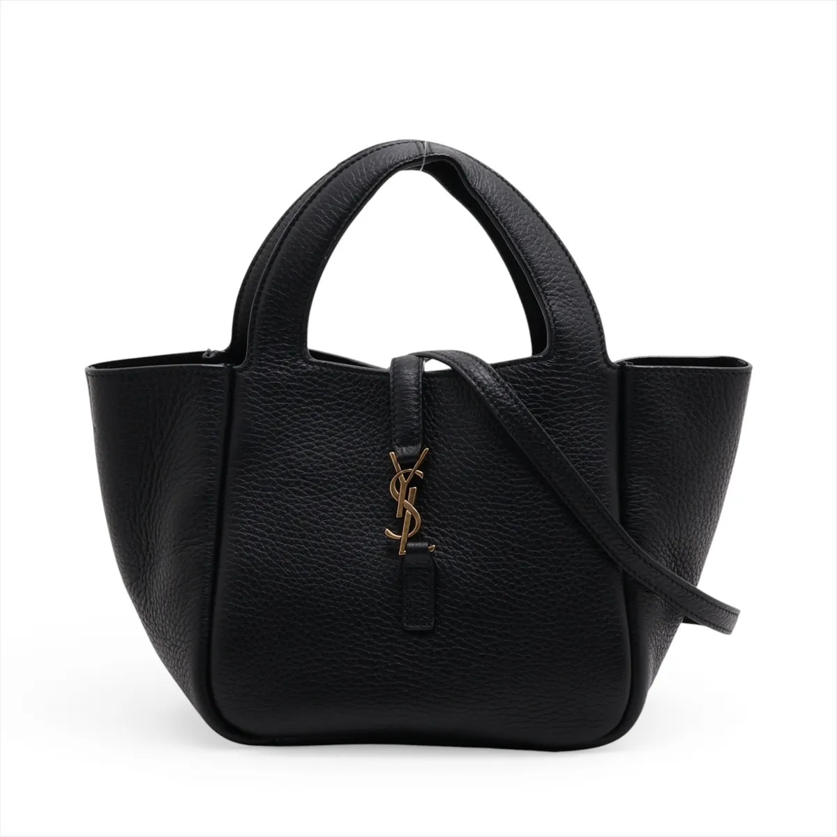 Saint Laurent Paris LE 5 A 7 Baby bear 872469 Leather 2 Way Handbag Black