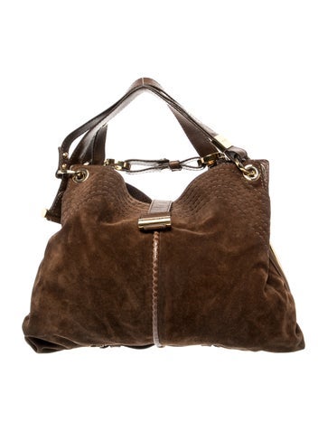 Suede Top Handle Bag