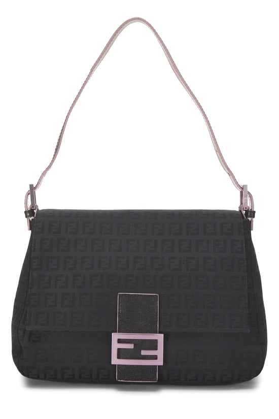 Fendi Black Zucchino Canvas Mama