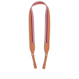 Hermes Orange Minium, Rose and Gold Swift and Canvas Sangle Cavale Bag Strap Palladium Hardware, 2023