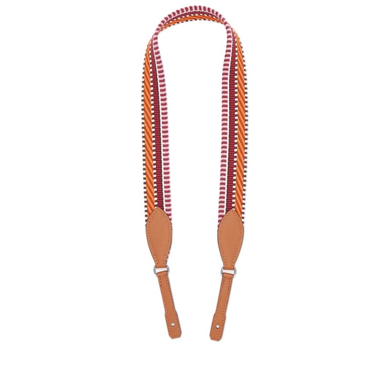 Hermes Orange Minium, Rose and Gold Swift and Canvas Sangle Cavale Bag Strap Palladium Hardware, 2023
