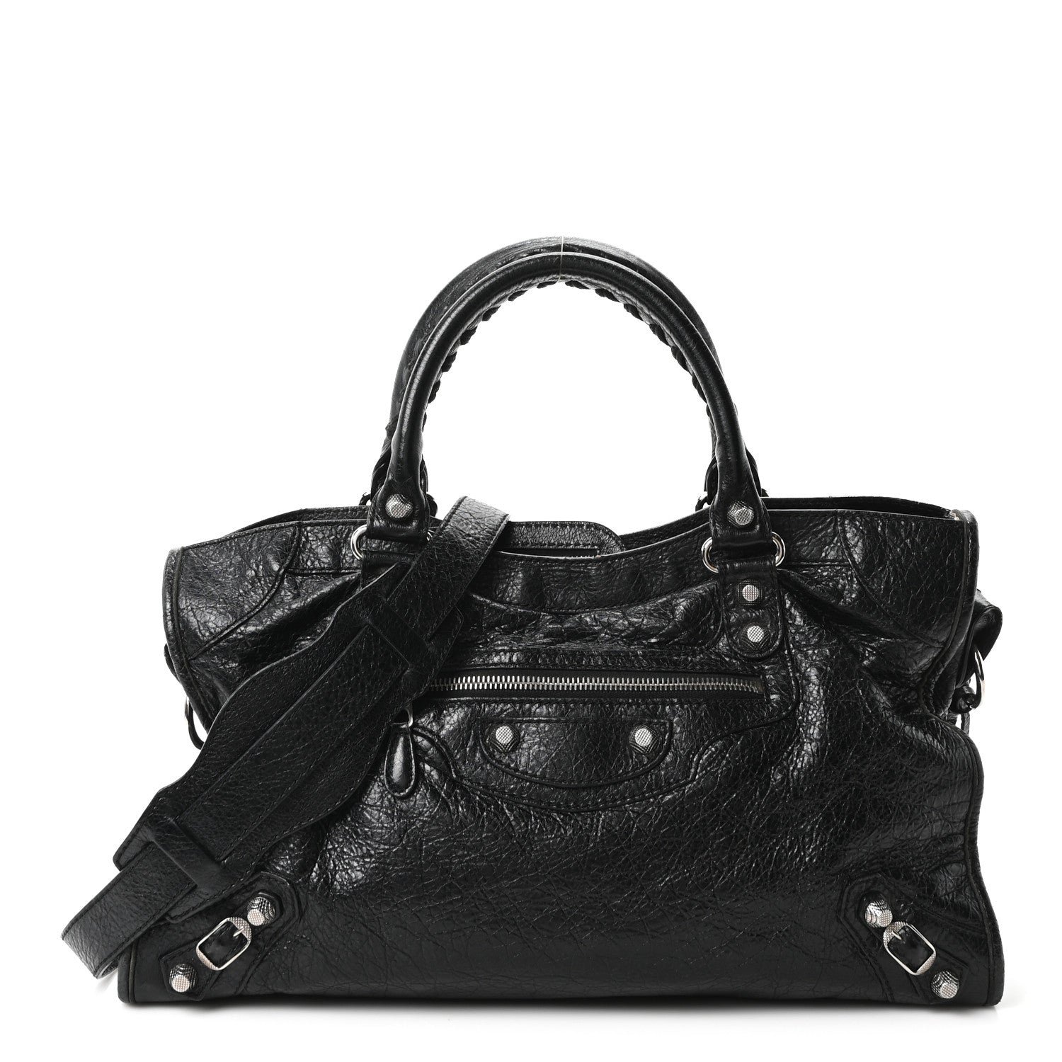 Balenciaga Agneau Giant 12 Silver Hardware City Black