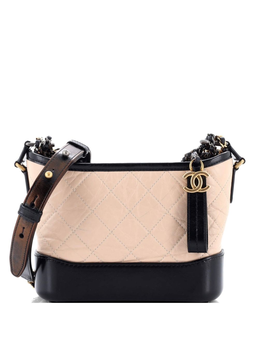 Gabrielle Quilted Aged Calfskin Small hobo bag