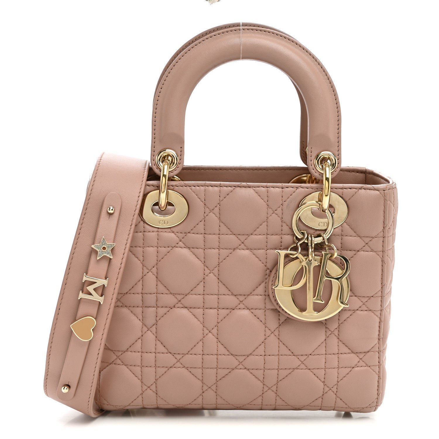 Christian Dior Lambskin Cannage Small My ABCDior Lady Dior Blush