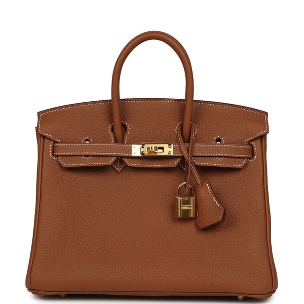 Hermes Hermes Birkin 25 Gold Togo Gold Hardware