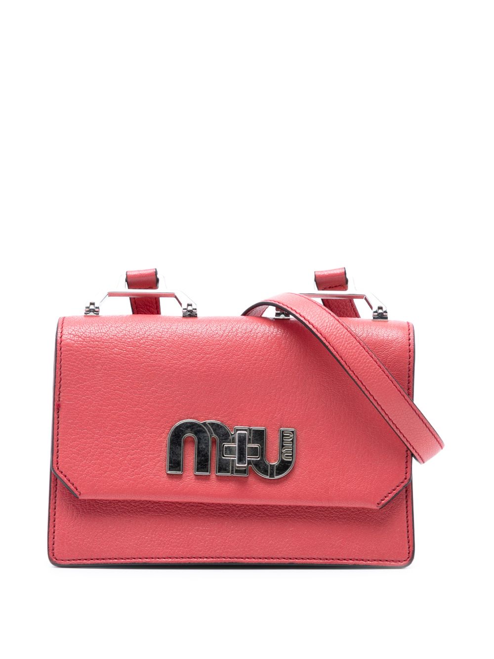 2010-2026 Goatskin Madras Miu Logo crossbody bag