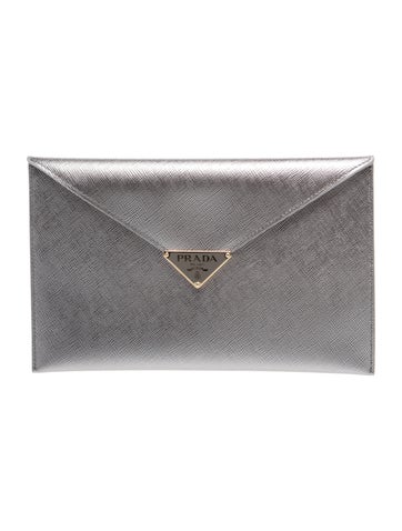 Prada Saffiano Lux Leather Clutch