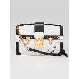 Louis Vuitton Louis Vuitton White Epi Leather Petit Malle Bag