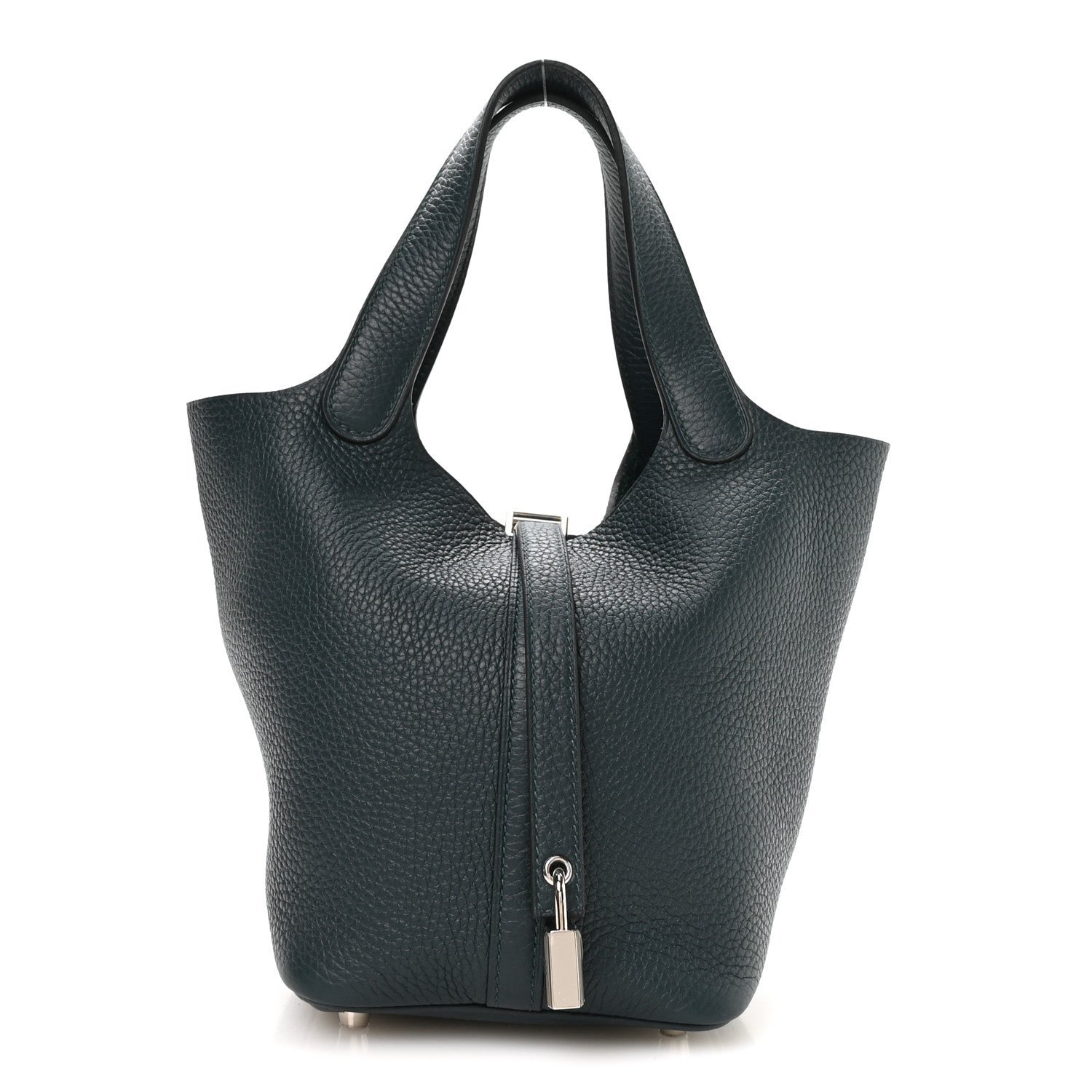 Hermes Taurillon Clemence Picotin Lock 18 PM Vert Cypress