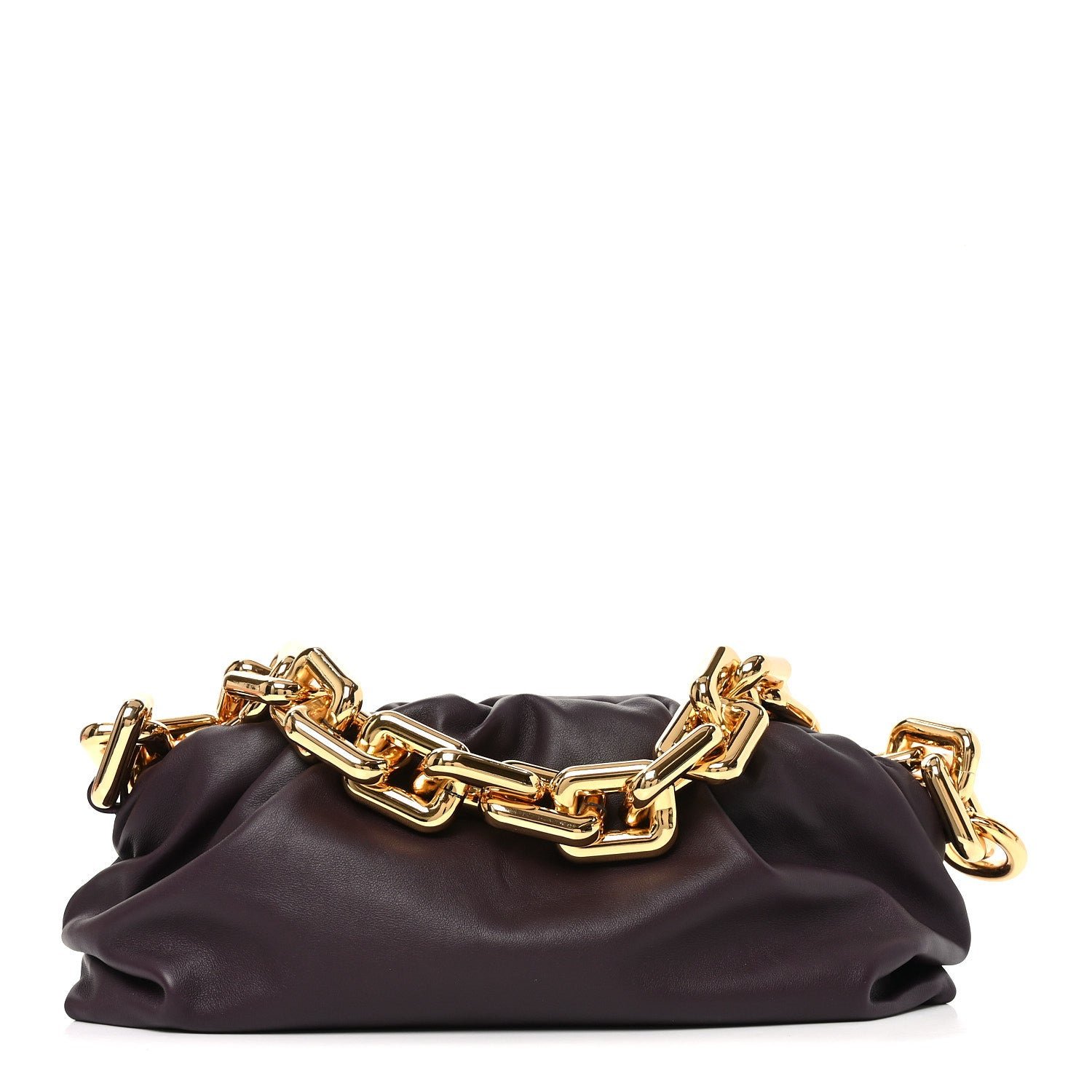 Bottega Veneta Calfskin The Pouch Chain Grape