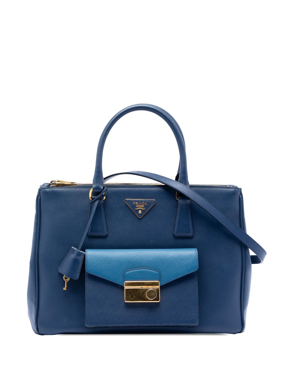 2010-2026 Saffiano Lux Galleria Double Zip Front Pocket satchel