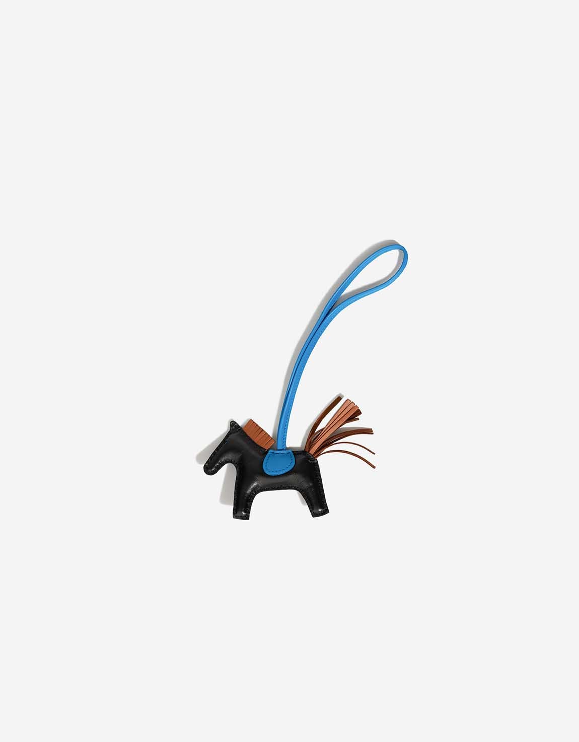 Hermes 
		Rodeo PM Milo Lamb Black / Sésame / Bleu Zanzibar    