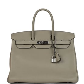 Hermes Pre-owned Hermes Birkin 35 Sauge Togo Palladium Hardware