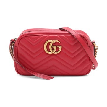 Calfskin GG Marmont Matelassé Small Shoulder Bag